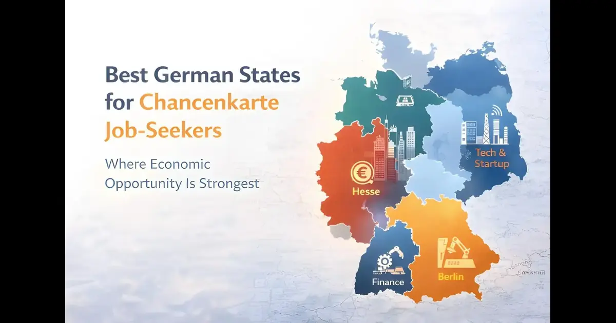 Germany map for Chancenkarte jobs