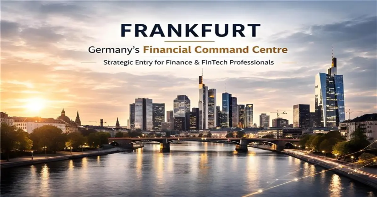 Frankfurt skyline at sunset